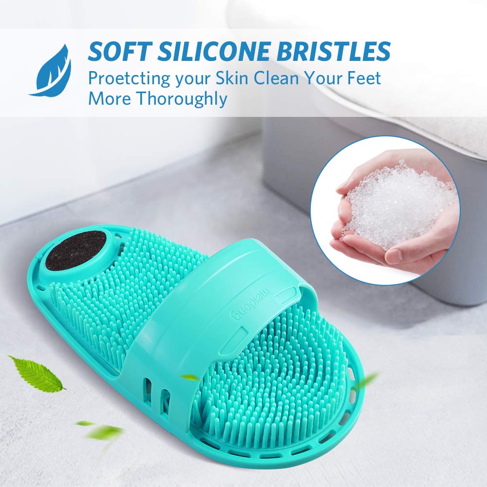 meidong Silicone Shower Foot Scrubber Personal Foot Massage and Cleaning, Non-Slip Foot Scrubber for Men and Women (1PCS Green) : Beauty & Personal Care