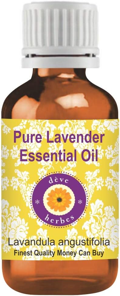 Deve Herbes Lavender Essential Oil (Lavandula angustifolia) Pure | Non-Sticky | Non-greasy | Lightweight | Men & Women | All Skin Types | Steam Distilled 10ml