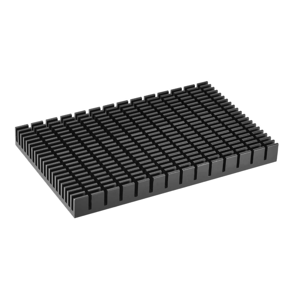 Dissipateur thermique pour LED et alimentation boîtier aluminium noir avec encoche 150mm