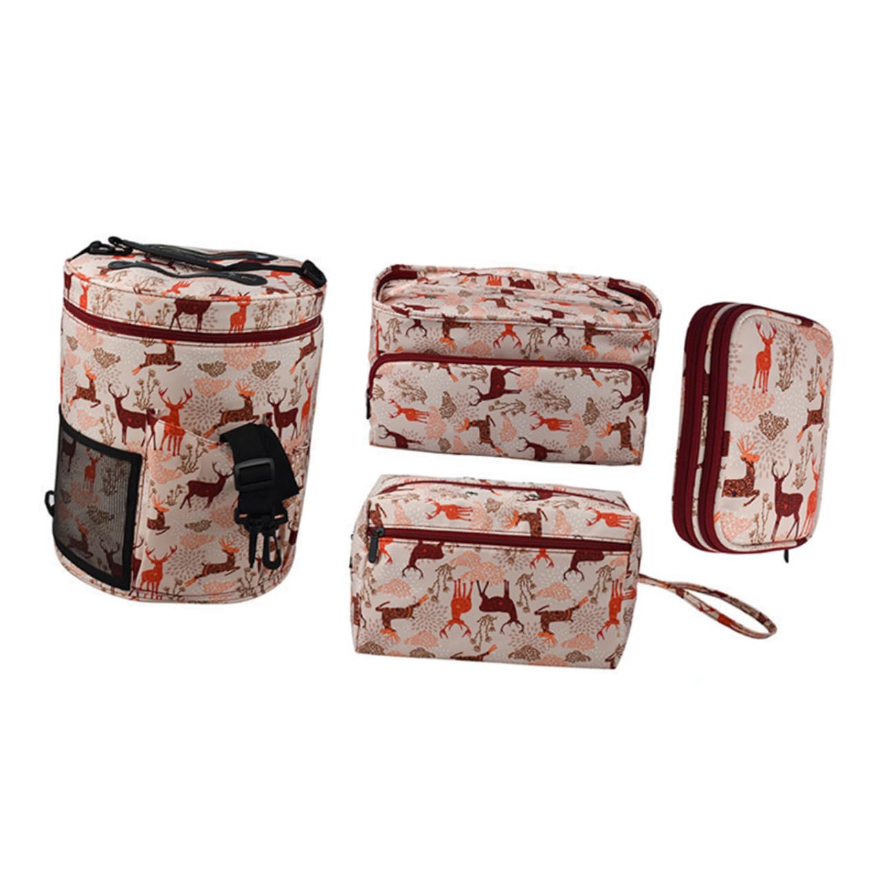 SEWACC 3stücke Stricktasche Aus Hochwertigem Aufbewahrung Für Häkelnadeln Und Zubehör Praktischer Organizer Für Handarbeiten Für Reisen Und Kreative Projekte Mit Floralem Druck