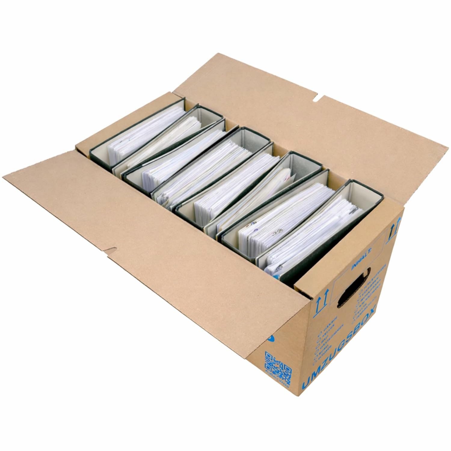 10 Umzugskartons 620x300x330 mm zweiwellig – stabiler Karton bis 40 kg –verstärkte Griffe – stapelbar Umzugskiste Umzugkarton Umzugsbox Lagerkarton Bücherkarton Ordnerkarton (10 Stück)