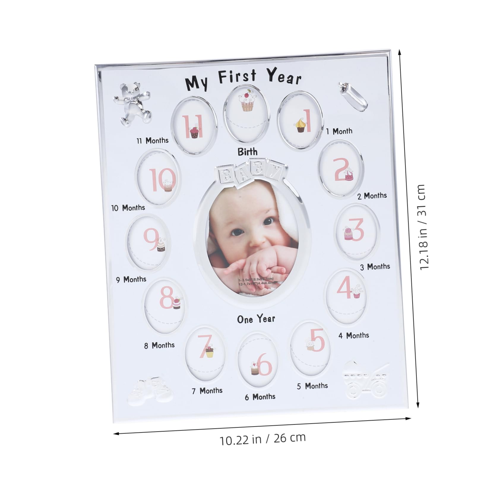 Garneck Baby Age Milestone Photo Frame 12 Months Baby Photo Frame Unique Design