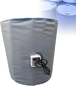 Professional IBC Tote/Tank Heater Blanket-110V/220V,Quickly Heat and Optional Adjustable 0120C/0150C,IBC Tote Heating Jacket,for IBC Plastic Tank,Pipes Gray-120C200L