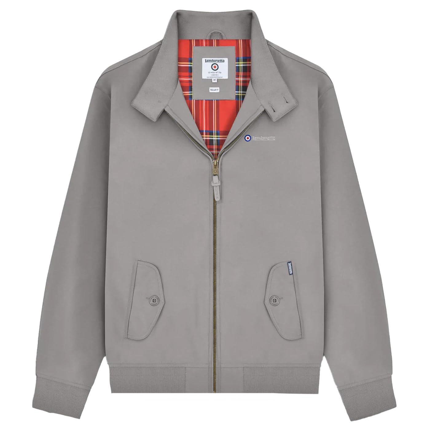 Lambretta Harrington Giacca Uomo, Grigio Scuro, XXL