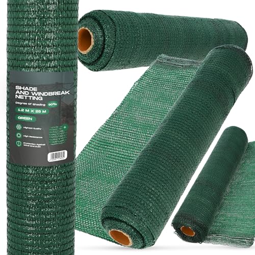 Instalguru Brise Vue Occultant 1,2m x 25m Filet d'Ombrage Jardin Balcon Rambardes Terrasse Paravent Clôture Rouleau Tissu Protection Rayons UV 90% Résistant...