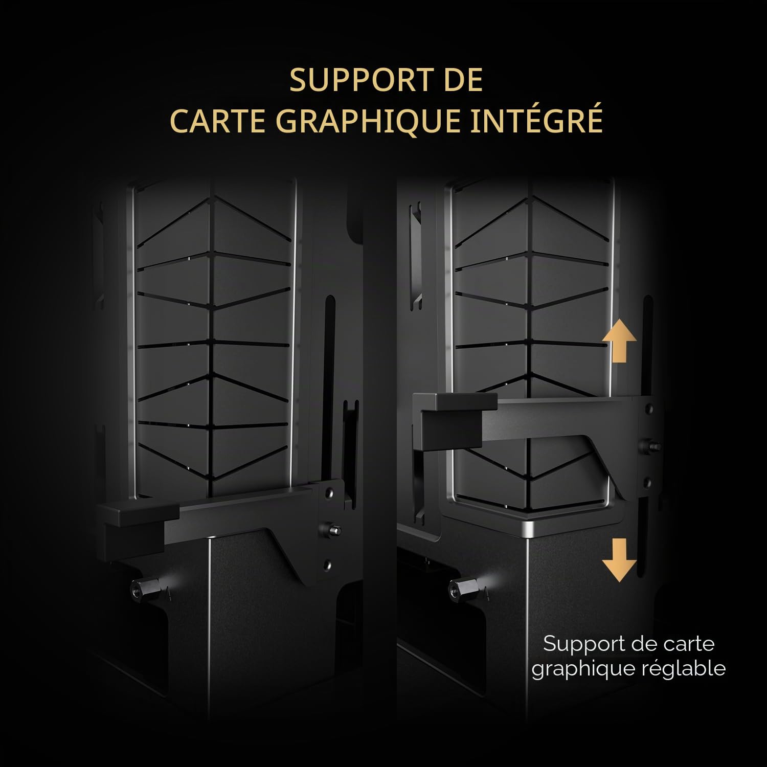 Thermalright A70 Châssis PC - 270° Panorama - Verre Trempé ATX Tour Midi, supporte Carte mère ATX/GPU 420mm, Gestion des câbles cachée - Noir