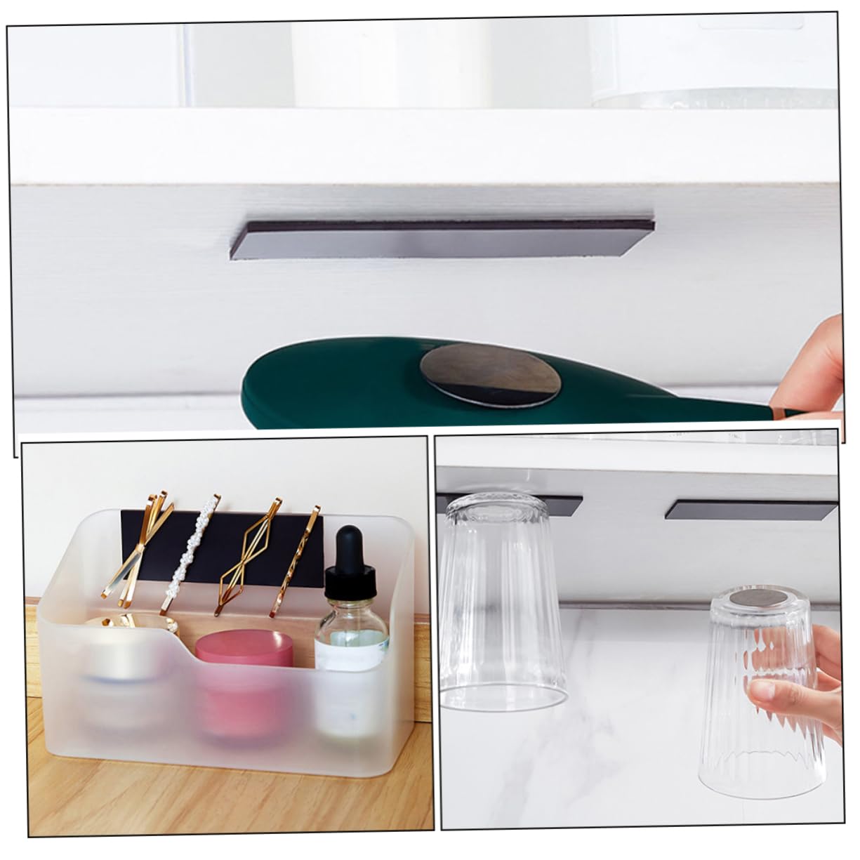 ABOOFAN 3 Sätze Magnetischer Kühlschrankmagnet Kreis Aufkleber Magnete Magnetstreifen Anbringen Magnetischer Aufkleber Magnetische Aufkleber Rechteckiges Magnetband Haushalt Magnetfolie