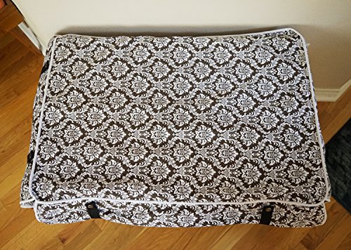 528zone Designer Brown Damask Dog Pet Wire Kennel Crate Cage House Cover (Small, Medium, Large, XL, XXL) (Small 24x18x21… - Image 7