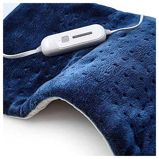 Dr Relief Full Back Heating Pad Fast Heating Wrap with Auto Shut Off for Back, Neck and Shoulder, Abdomen, Waist Pain Relief, Dry/Moist Option (17"x33", Navy)