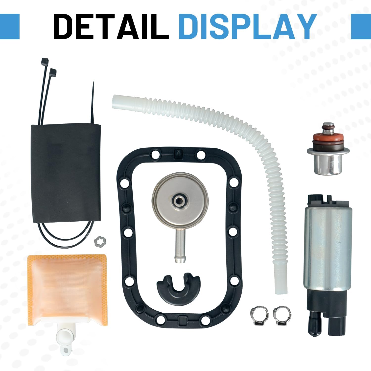 Upgraded Fuel Pump Compatible with Harley Davidson 02-07 Softail Fat Boy Heritage Classic Heritage Springer with Seal Regulator Fuel Filter