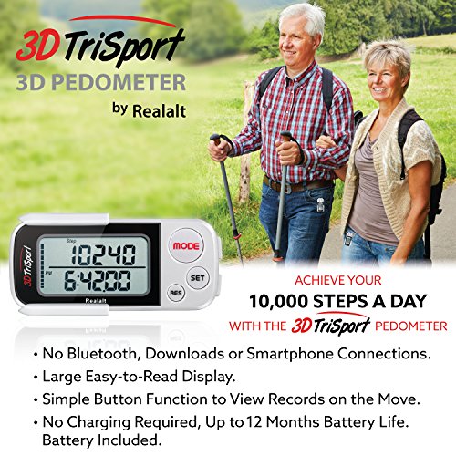 Podomètre 3D pour compter les pas facilement 3DTriSport écran lisible - 6