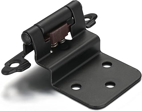 Vallecloud Paquete de 4 (2 pares) de bisagras de gabinete de cierre automático de 38 pulgadas de color negro mate para puerta de gabinete de cocina