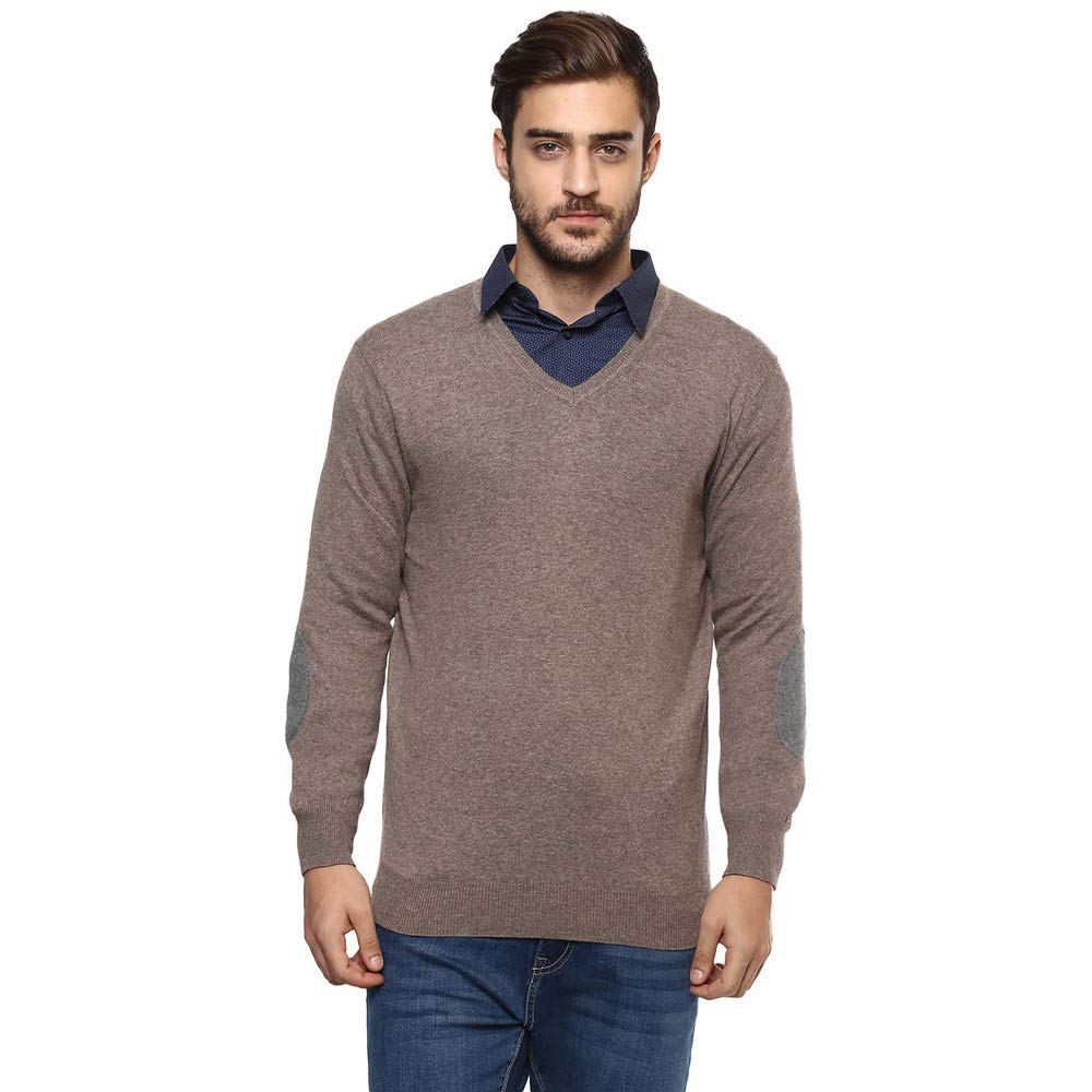 celio Men's Sweater (3596654406390_Light Brown_XXL)-picture-12