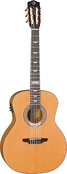 Luna ART DECO NYL Inspired Full GA Acoustic-Electric Guitar Cedar Rosewood