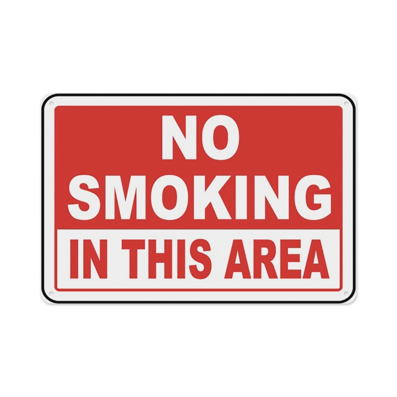 peiyeety No Smoking In This Area Sign Aluminum Tin Warning Signs For Home Outdoor Garden 8X12 Inches