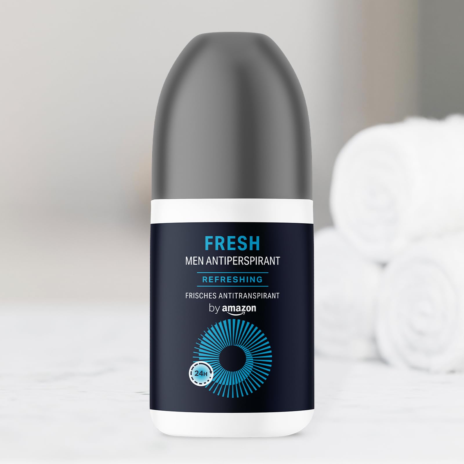 by Amazon - Antitranspirante de bola fresco para hombre, 1 x 75 ml