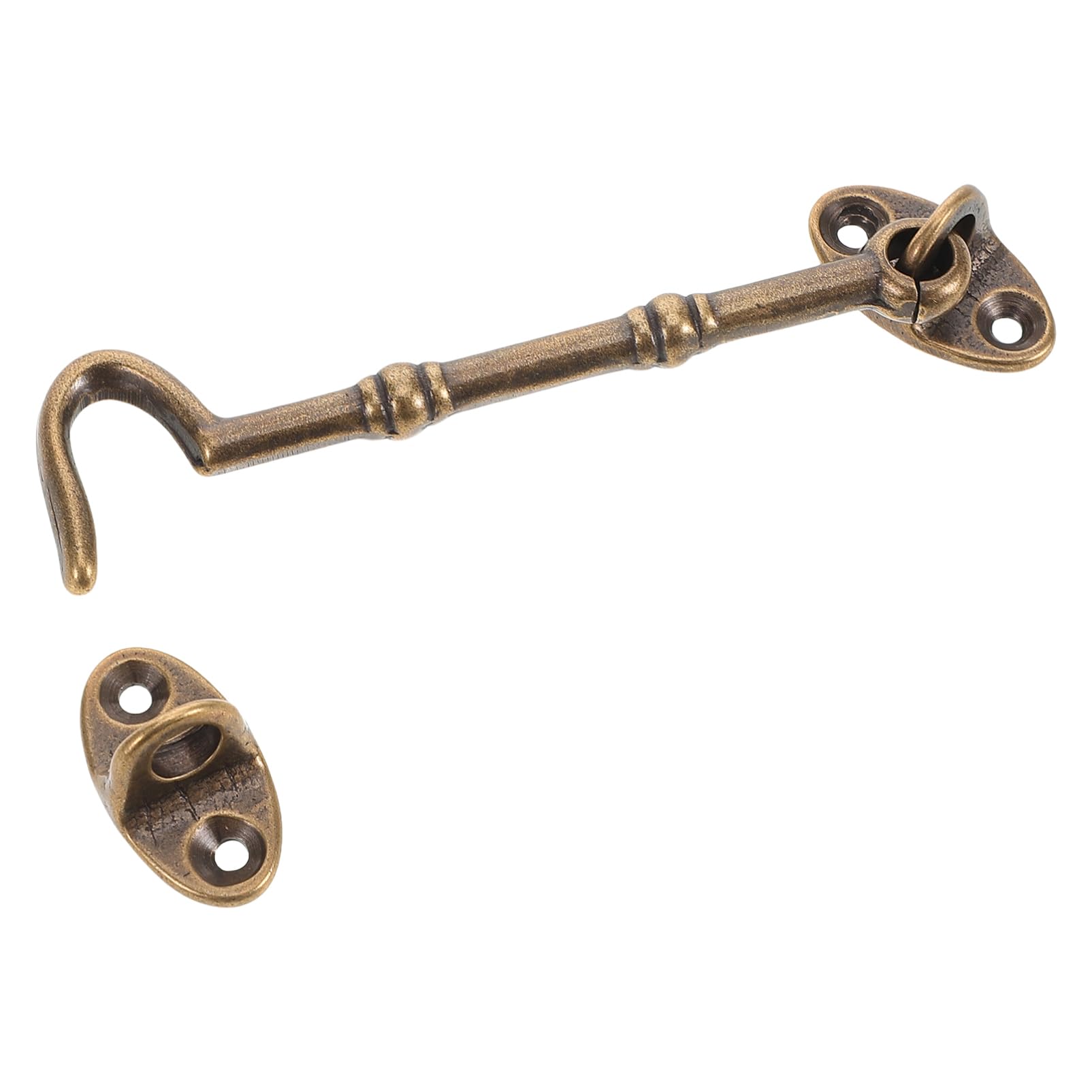 Cabilock Quick Install Latch Brass Door Hook Latch Replacement 4.1 Inch Bronze 1 Piece