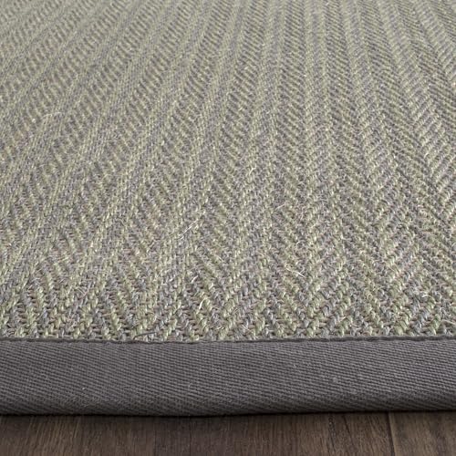 Tapete decorativo SAFAVIEH Natural Fiber 4' x 6' gris y marrón miniatura 5