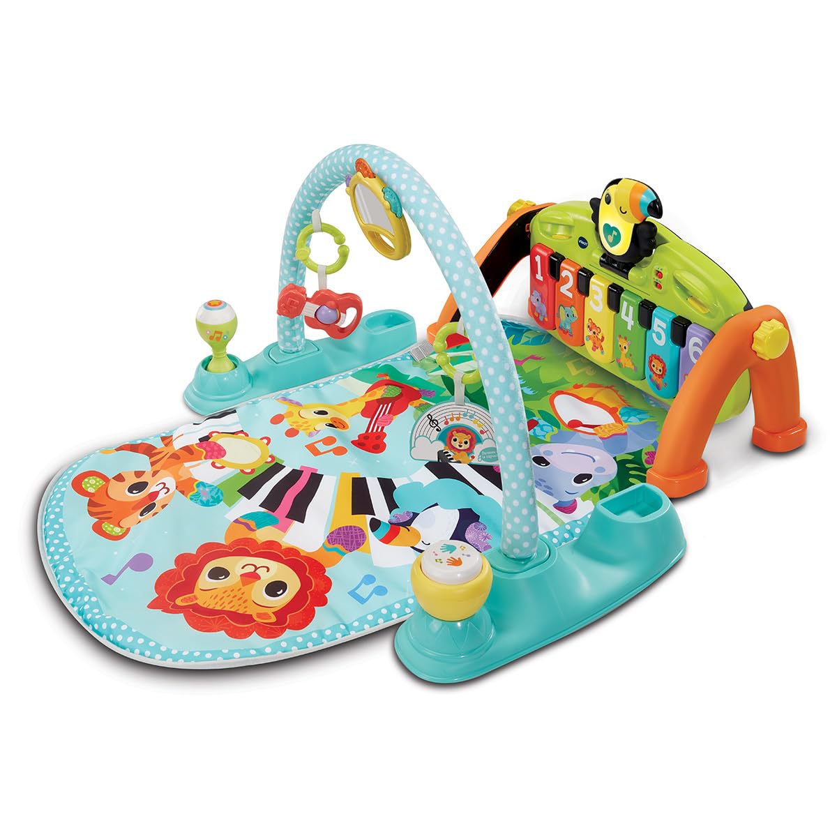 VTech-Baby Mantita y Gimnasio 5 en 1 Pataditas Musicales, Gimnasio evolutivo para bebés +0 Meses, Versión ESP