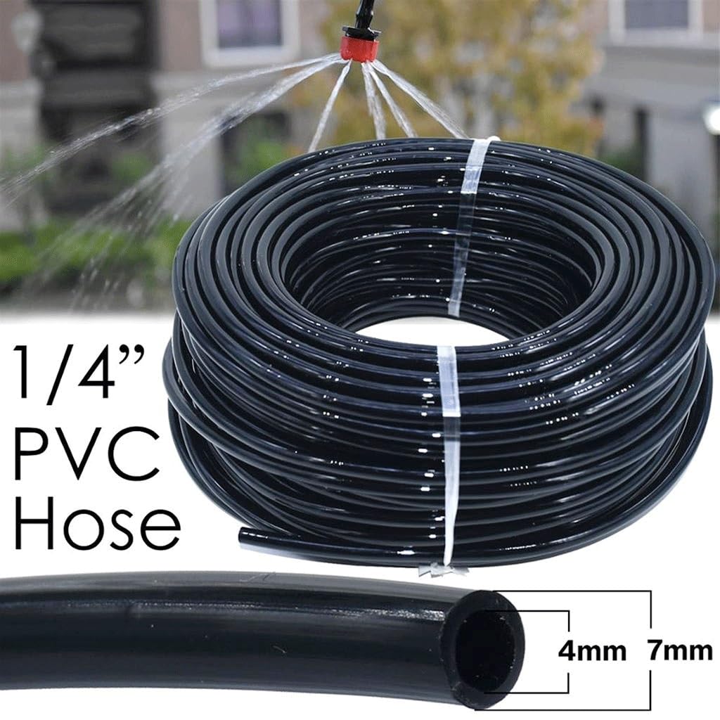 Tropfbewässerungsband, PVC-Gartenbewässerungsschlauch-Tropfbewässerungssystem 1/4 Zoll 10-30 m(25m(82ft))