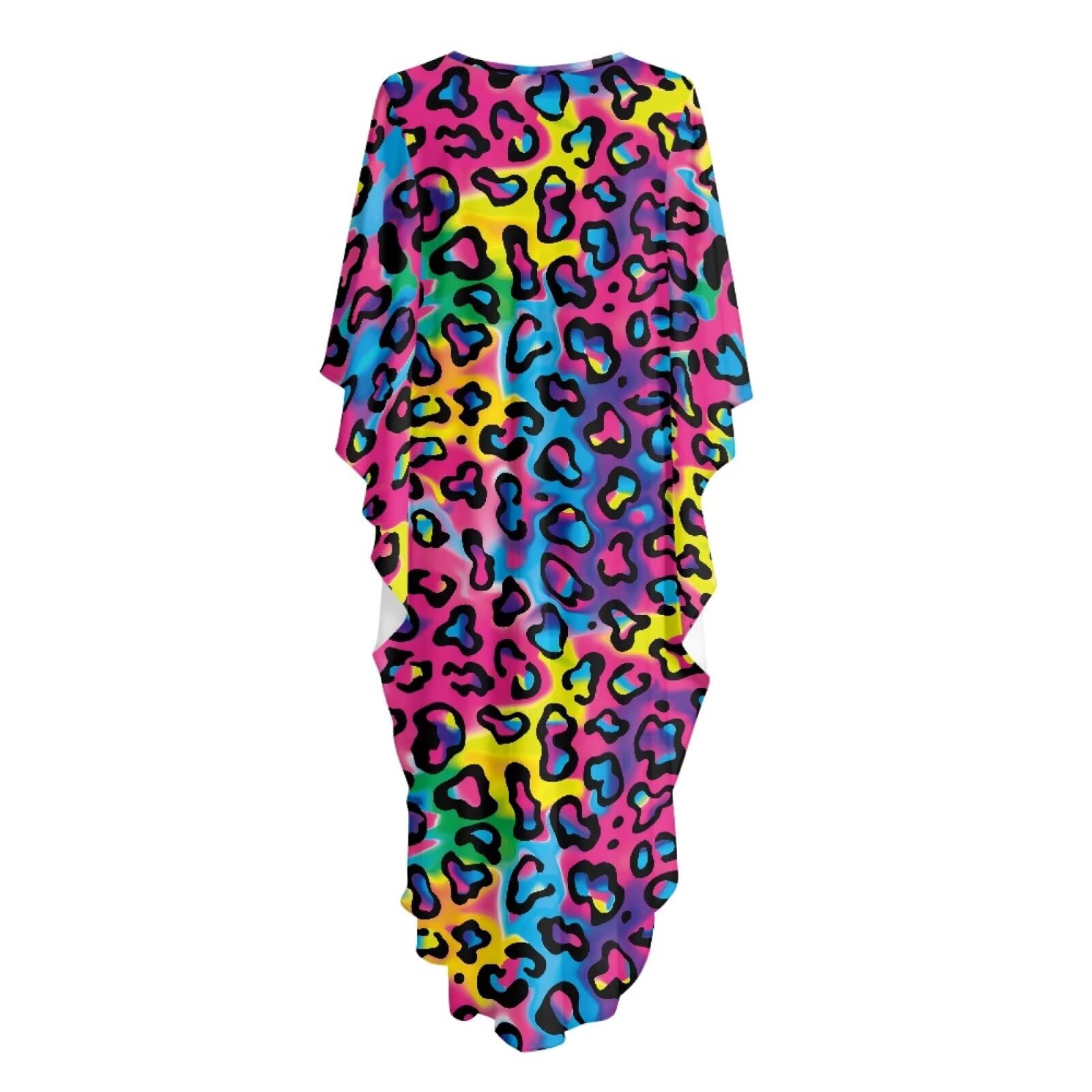 Poceacles Vestido caftán de playa para mujer, talla grande, vestido de verano con cuello en V, bikini con mangas de murciélago