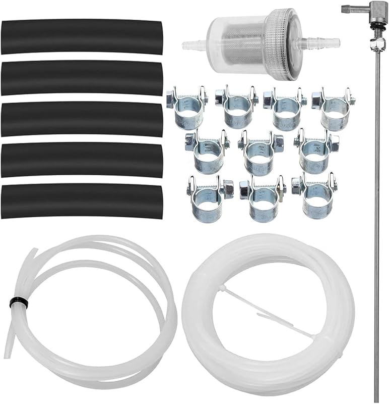 Kit de Tubulação de Combustível Copgge com Tubo de Captação, Filtro e Abraçadeiras para Aquecedor Diesel Eberspacher Webasto – 1 kit