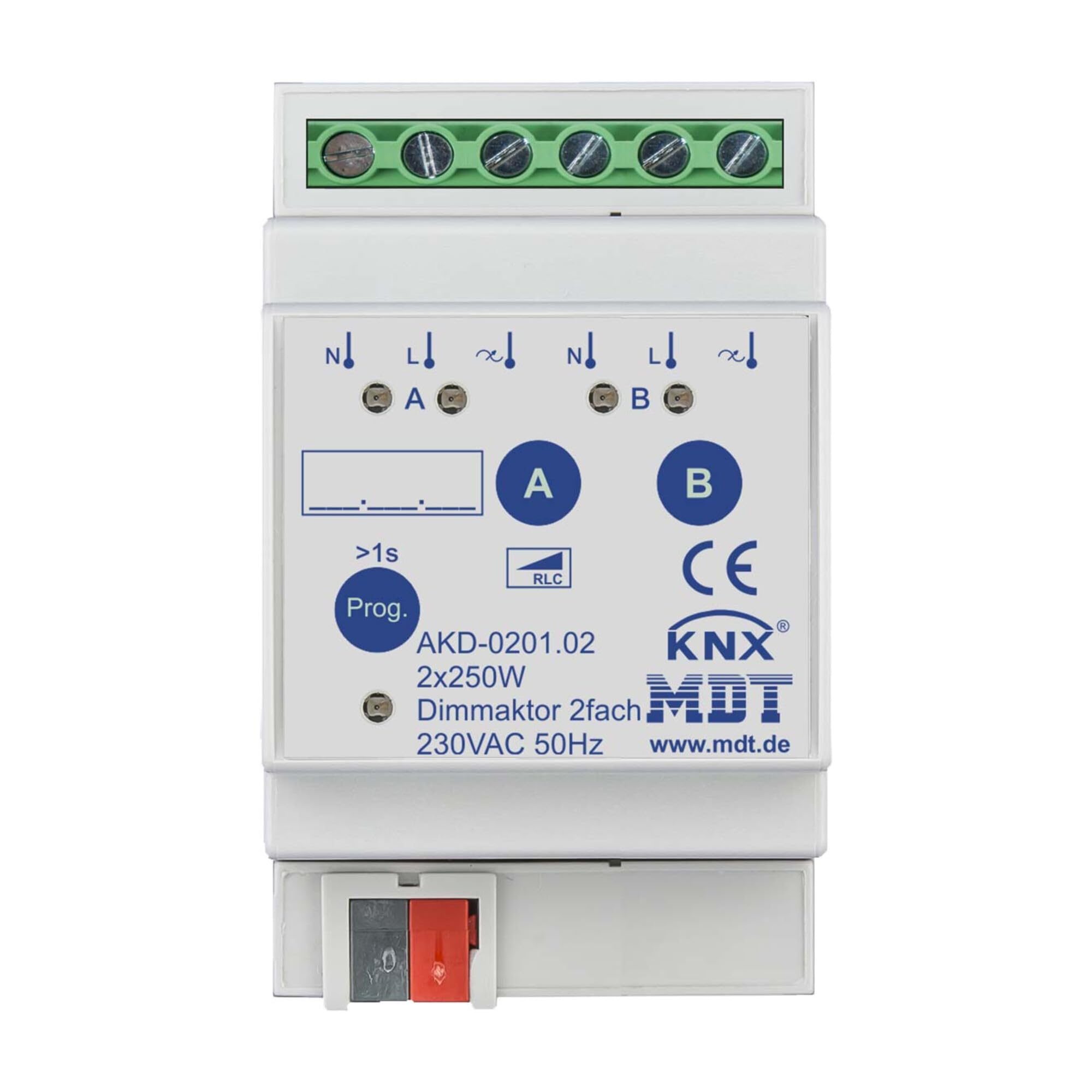 Actuador de regulación KNX 2 veces, 4TE, REG, 250W, 230VAC -