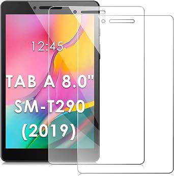 DETUOSI 2-PACK Screen Protector for Samsung Galaxy Tab A 8.0" 2019 SM-T290/T295/T297,Ultra-Clear/Case Friendly/Touch Sensitive/Bubble Free/Anti-Scratch Mica Galaxy Tab A 8.0" 2019 Tempered Glass