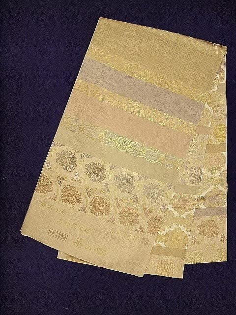 Amazon.co.jp: 西陣織袋帯 箔屋清兵衛 蔭山織物謹製 茶の心 名物裂文様