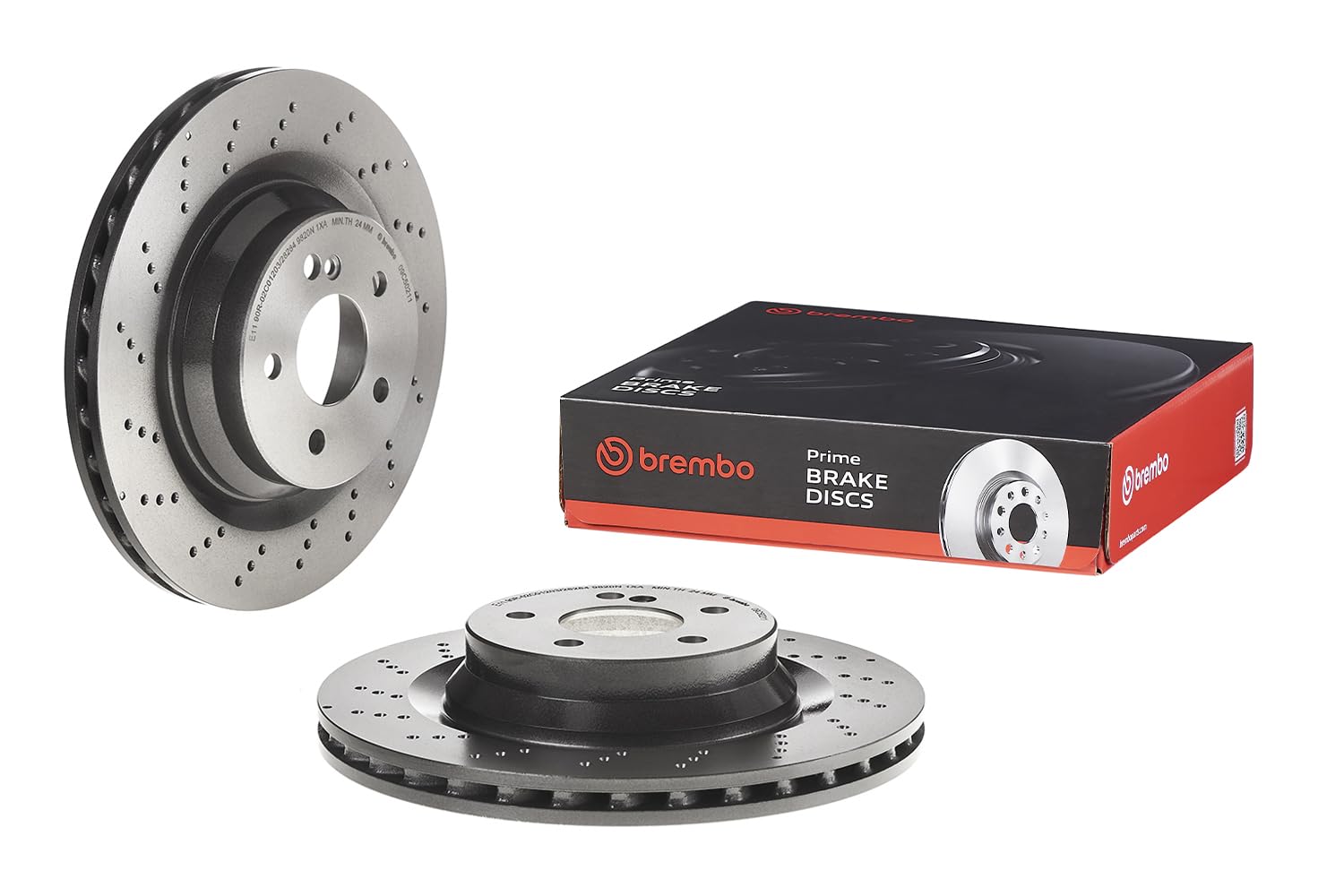2x Brake disc perforated/vented 09.C502.11 BREMBO for MERCEDES-BENZ E-CLASS CLS