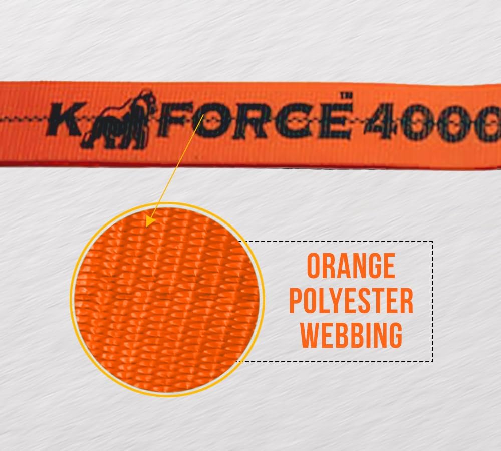 Mytee Products Kinedyne K Force Ratchet Tie Down Straps w/Flat Hook 4000 WLL