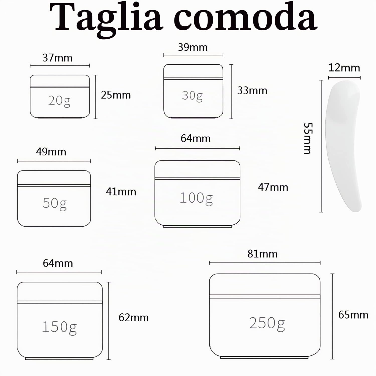 24 Pezzi 100 g Bianco Contenitori Cosmetici Plastica, 100 ml Crema Barattoli Vasetto Vuoto di Bordo Oro, Imbottitura interna, per Stoccaggio di Viaggi, Maschera, Cream gli occhi, DIY