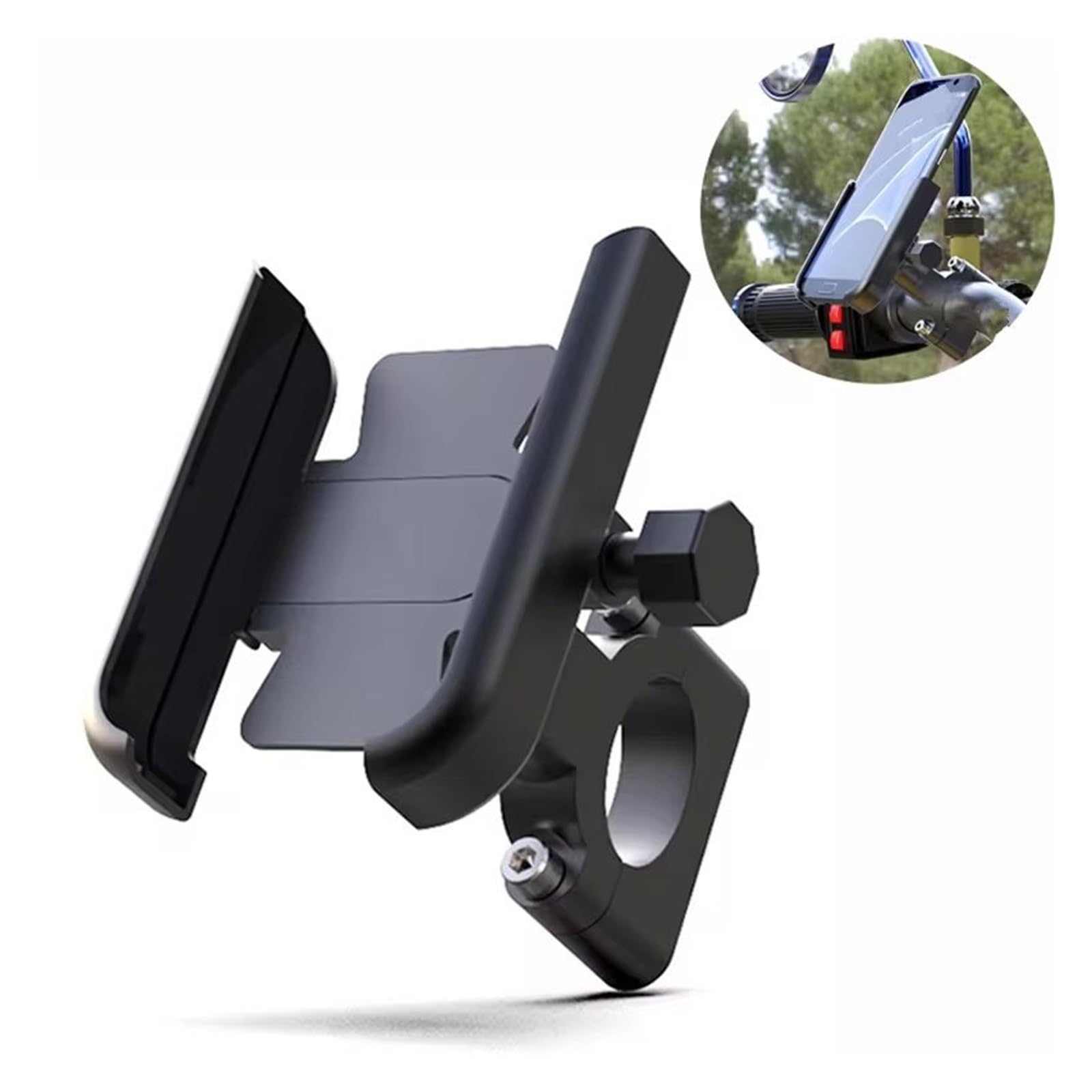 Supporto per navigatore GPS Supporto Telefono Bici Moto Smartphone 4-7 Pollici GPS 20-30mm Supporto Manubrio