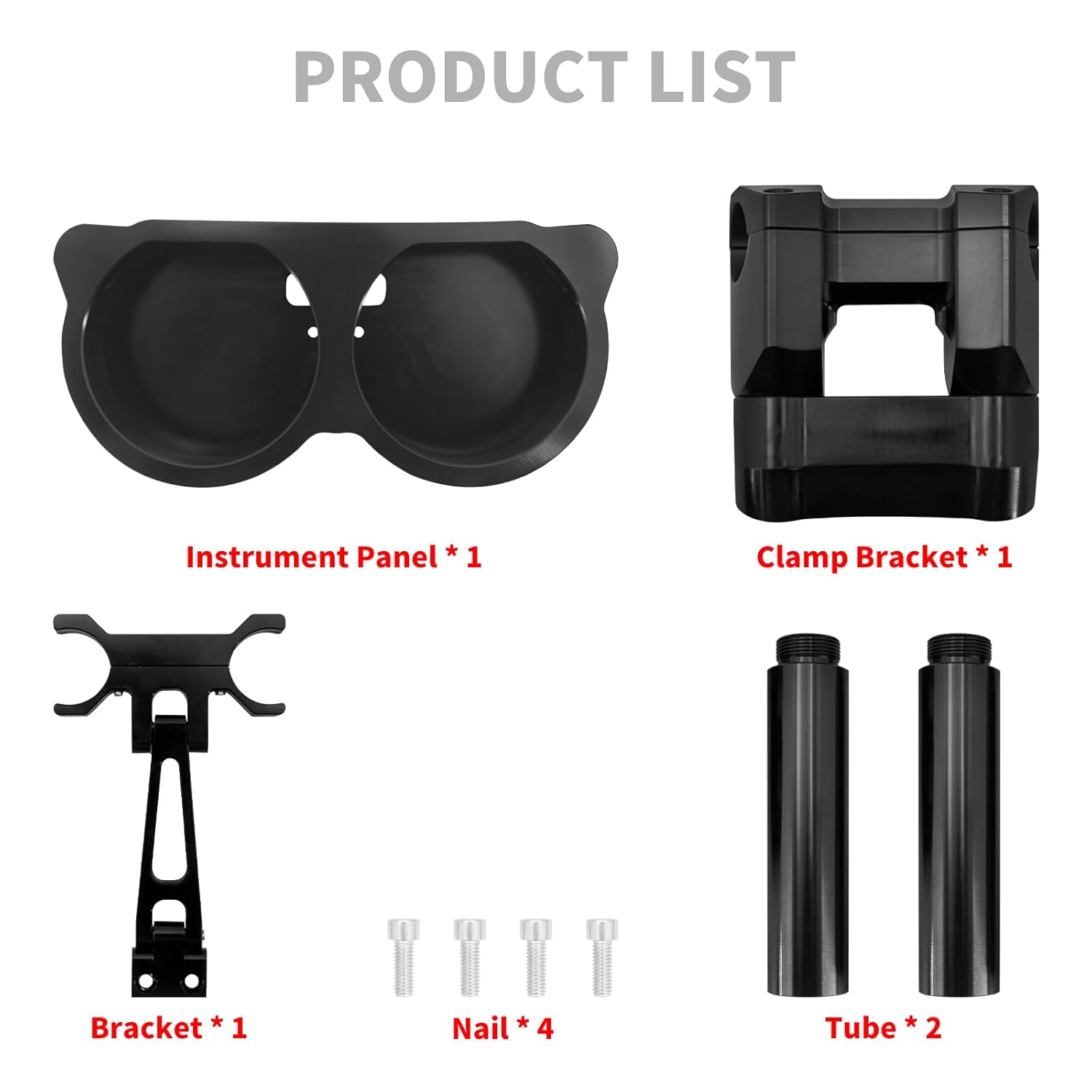 HDBUBALUS Speedometer Instrument Mount Indicator Handlebar Top Clamp Fit for Harley Road Glide 2015-up Black