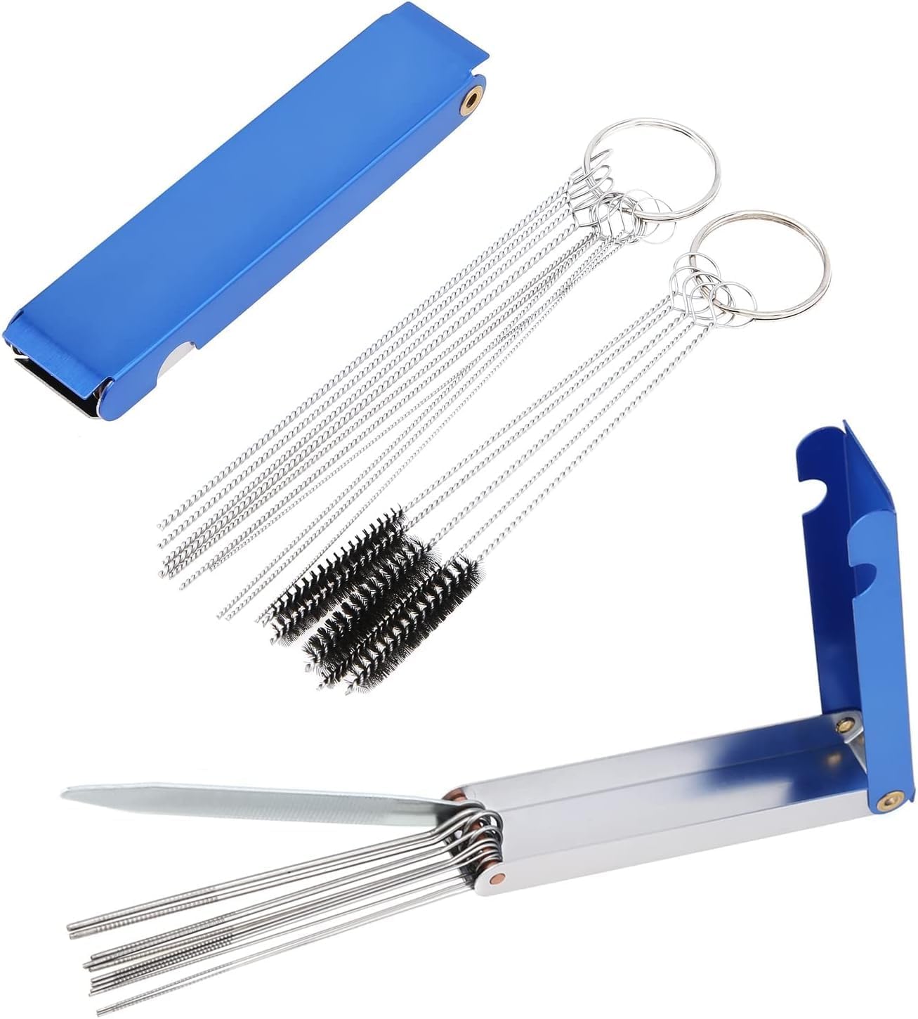 Windance 28pcs Carburetor Carbon Dirt Jet Cleaner Kit, 13 Wires Set + 10 Cleaning Needles + 5 Nylon Brushes Tool Kit for Motorcycle ATV Moped Welder Carb Spray Torch Tips