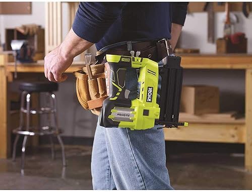 Miniatura 5 de Ryobi P320 Cargador de batería de 18 voltios+ clavadora Airstrike inalámbrico para ión de litio (no incluye batería, solo herramienta)