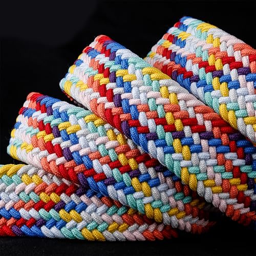 Womens Belt - Mixed Color Elastic Woven Golf Casual Braided Stretch Belt, Canvas Elastic Belts for Jeans, 3Cm, Colorful,Mixed Color,125CM/49.2''4
