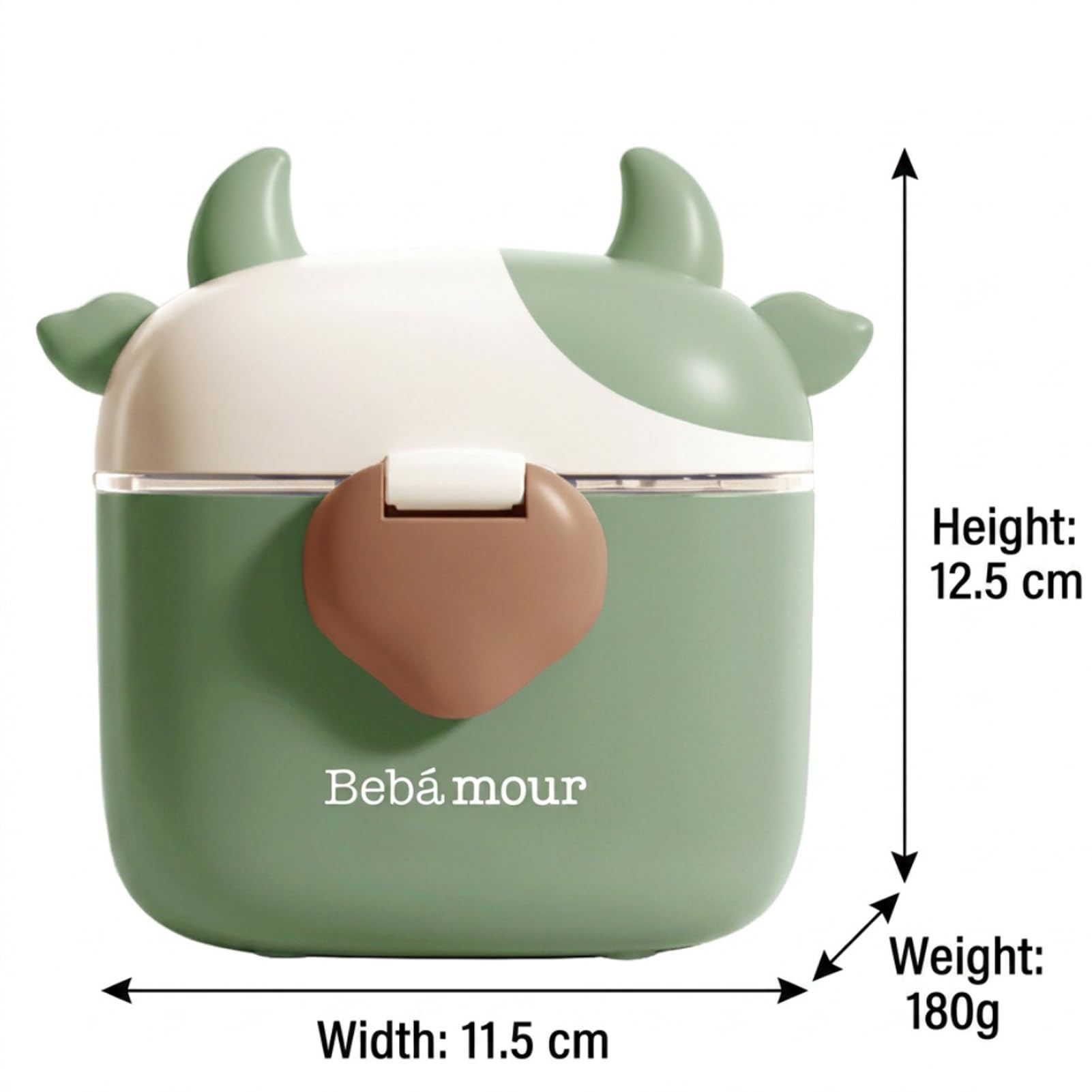 Bebamour Formula Dispenser Latte in Polvere 460 ML Contenitori Snack Portatile New Black
