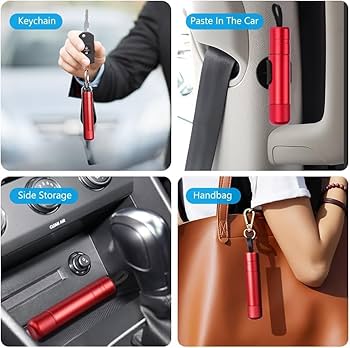 Aazon.co: Yeria 4 Packs SafeHaer Window Breaker Seatbelt Cutter, 2025 Upgraded Safe Haer