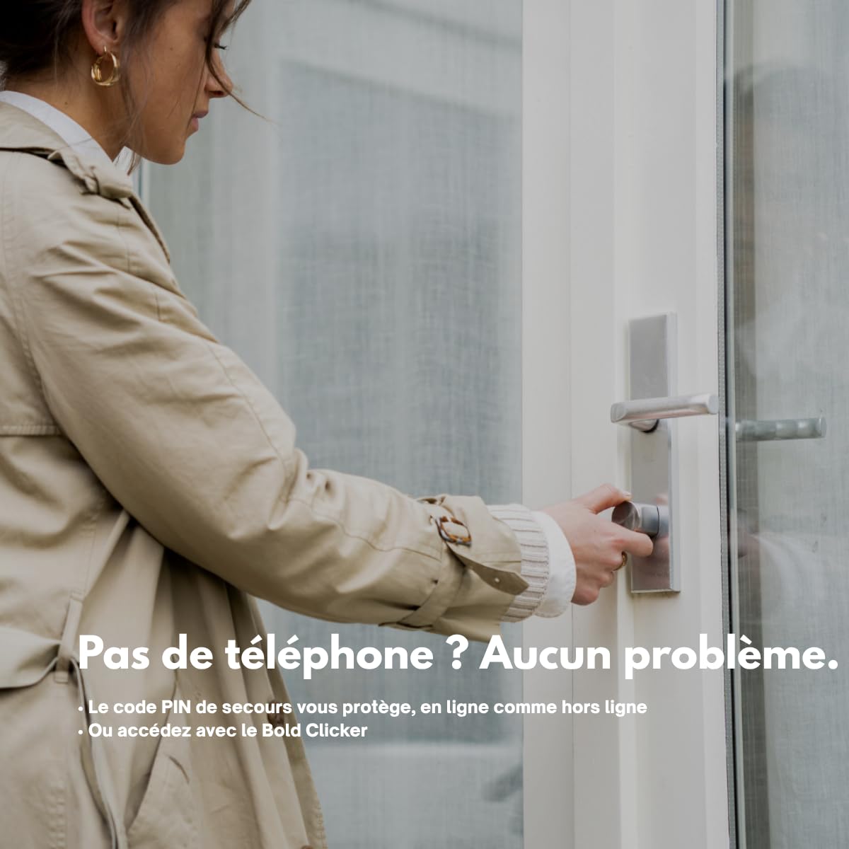 Bold Elite SX33 Smart Lock - Serrure connectée – Bluetooth & Wi-Fi – Installation facile – Contrôle via application - Compatible avec Matter, Homey et Google – Argenté