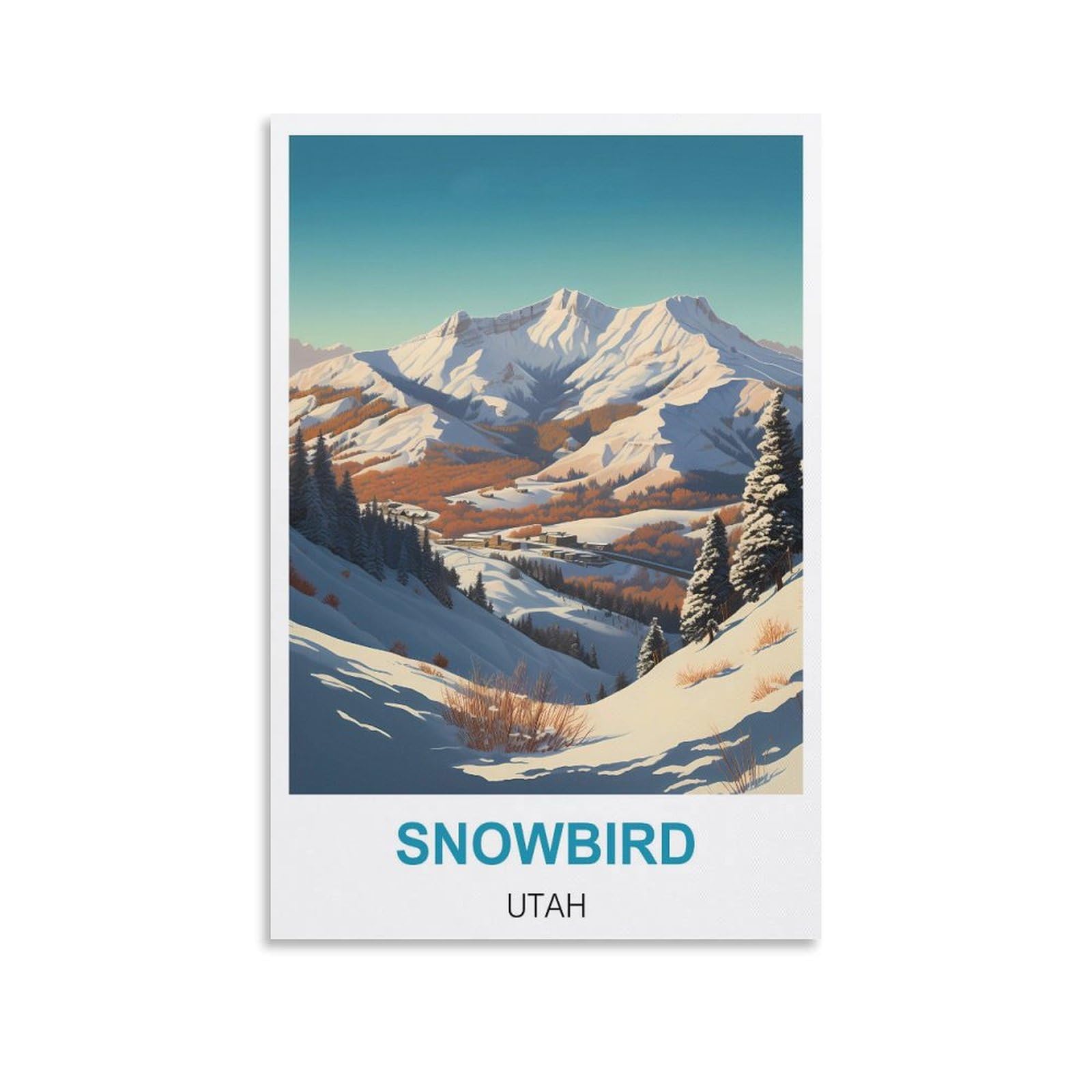 Metal Tin Sign,Snowbird Utahs,Vintage Tin Sign Metal Retro Art Wall Poster for Home Club Garden Decor 15x30cm