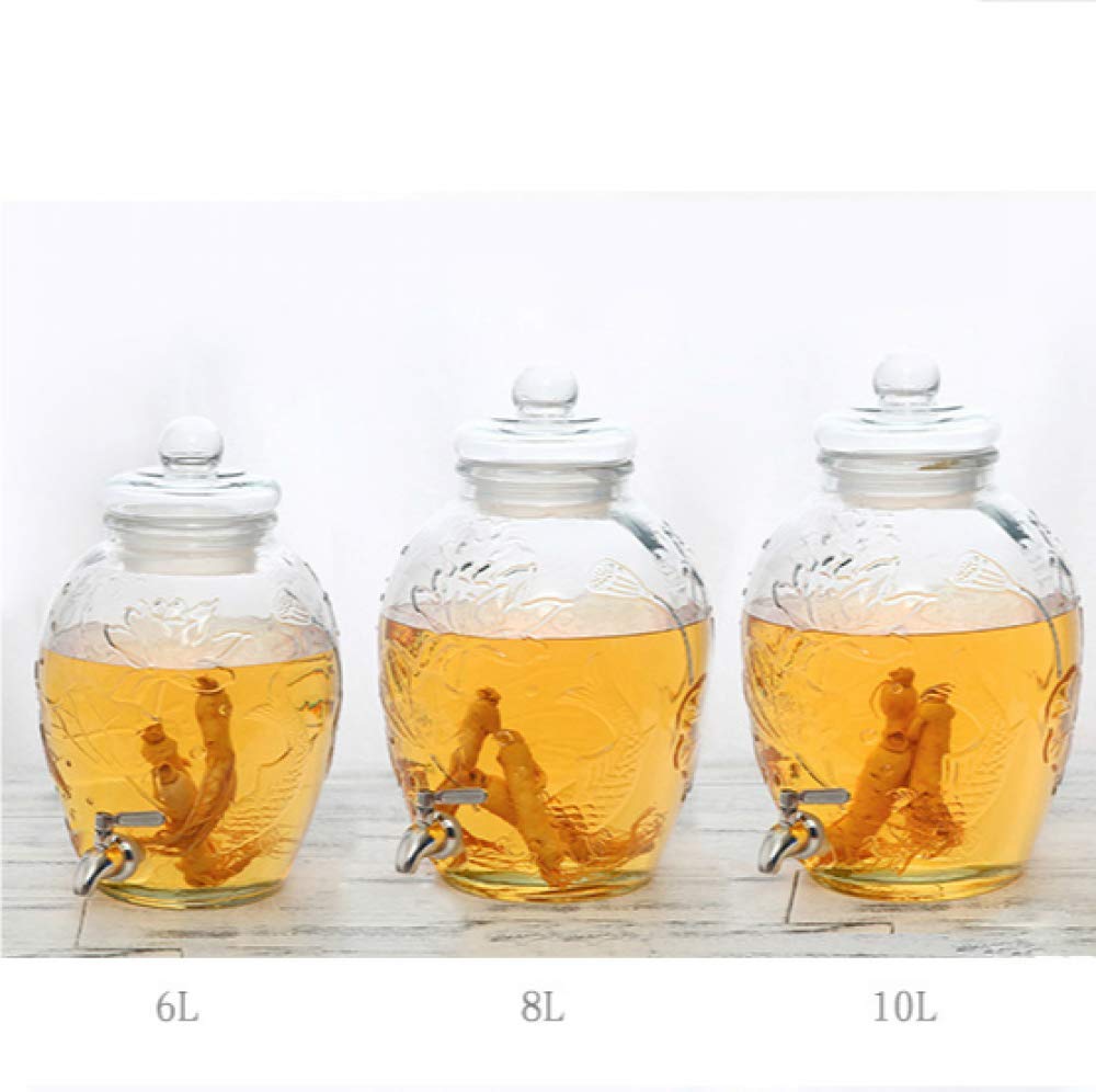 Dispensador de bebidas de tarro de albañil de vidrio con grifo de acero inoxidable, copa de vino sellada con vidrio transparente