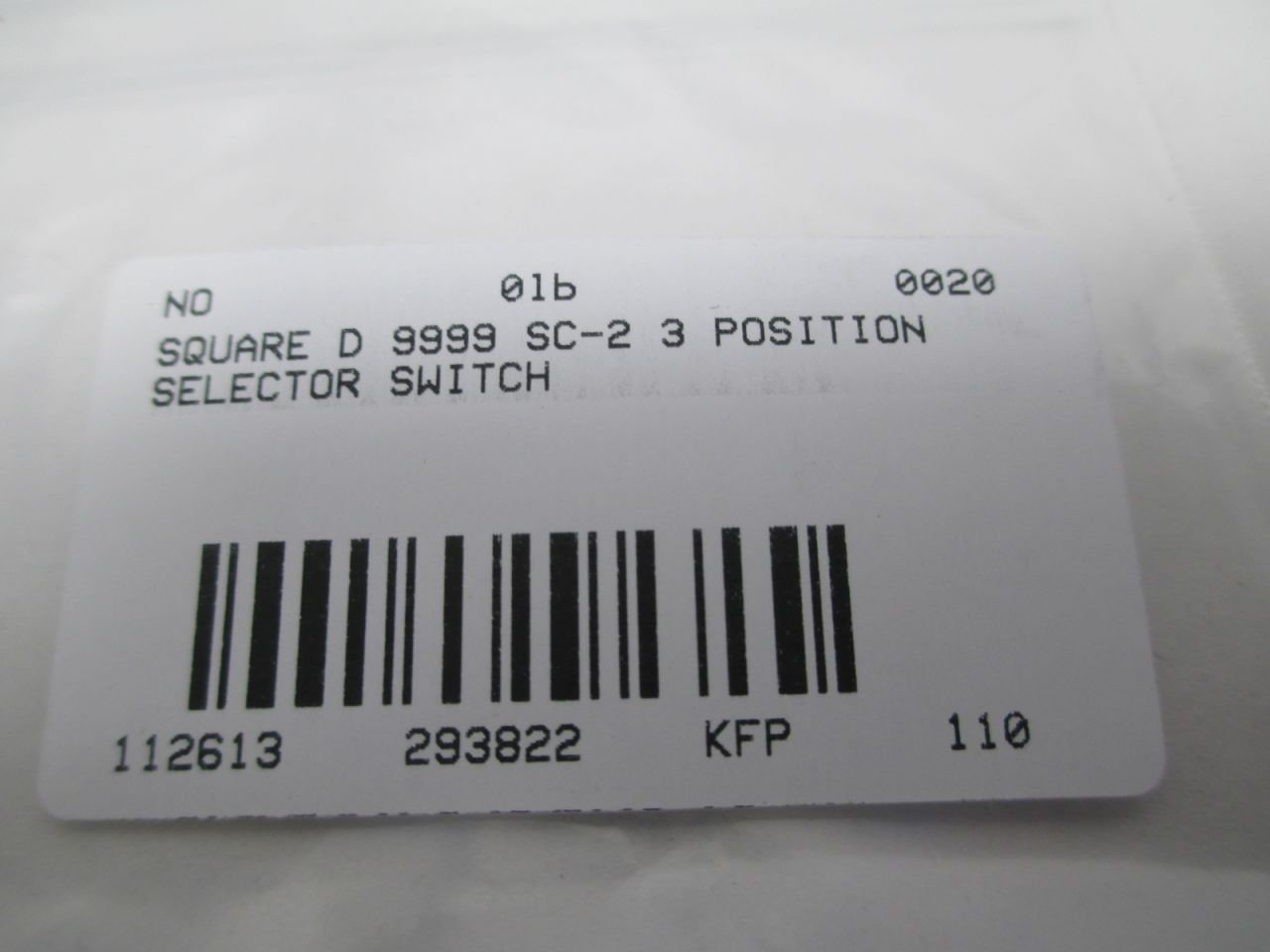 "Square D 9999SC2 Contactors/Starters, Hand/Off/Auto Selector Switch Kit, for NEMA 1 Enclosures"