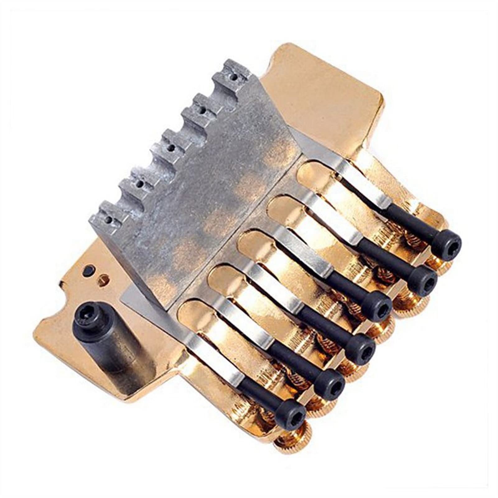 FLFL 1 Pacchetto Sistema di Parti del Ponte Tremolo per Chitarra in Oro con Strumenti di Riparazione per Chitarra 20 Pezzi Strumento per Chitarra Sistema Ponte Chitarra