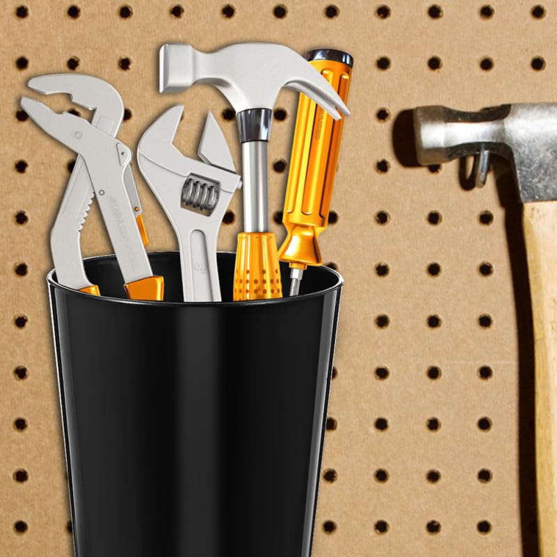 VILLFUL Pegboard Cups and Hooks Set including Lightweight Hardware Pegboard Cup Holders for Garage and Craft Room Organization Durable Peg Hooks and Cups for Efficient Storage - Image 4