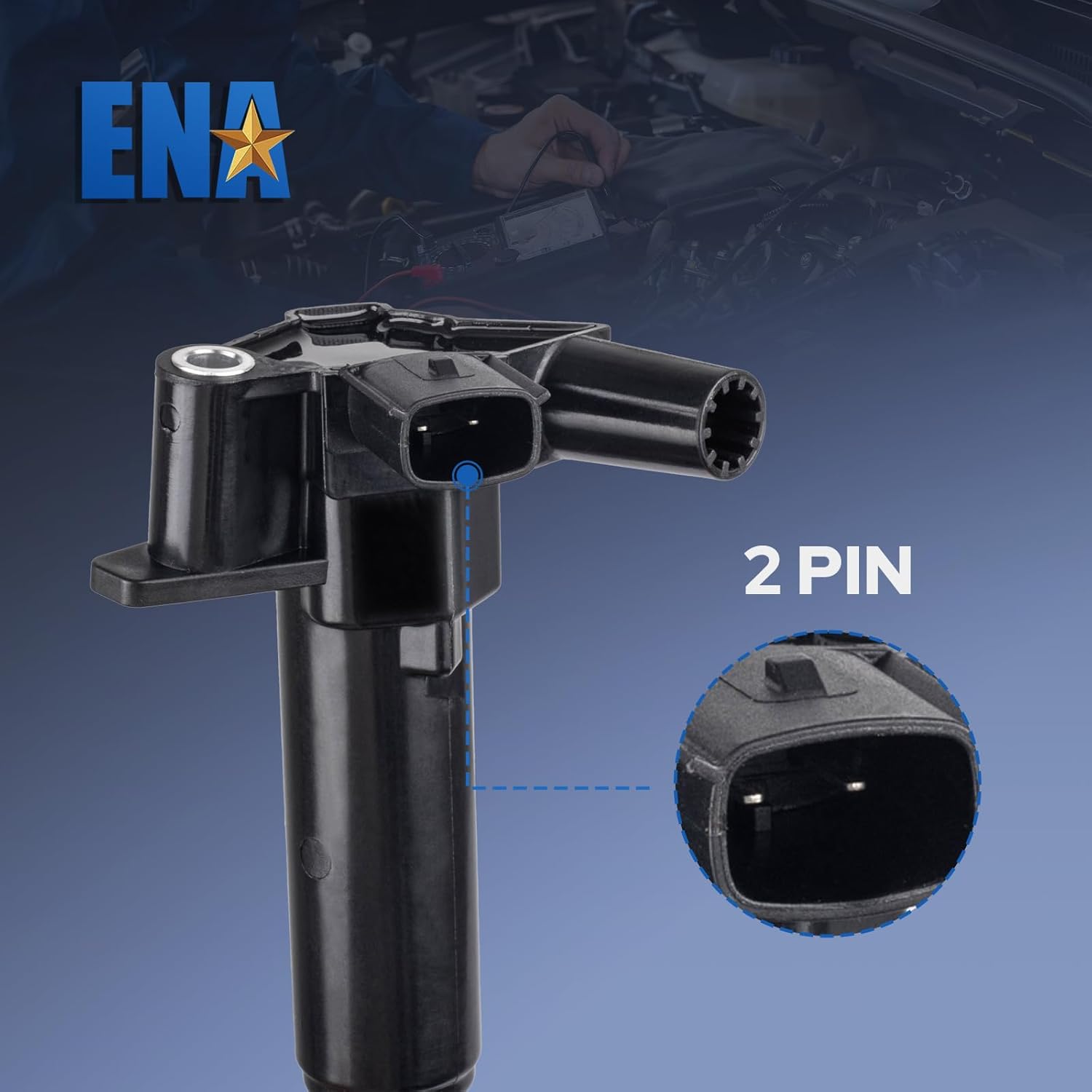 ENA Set of 1 Ignition Coil Pack Compatible with Ford F150 F250 Super Duty F350 Super Duty Lobo Replacement for C1800 UF631