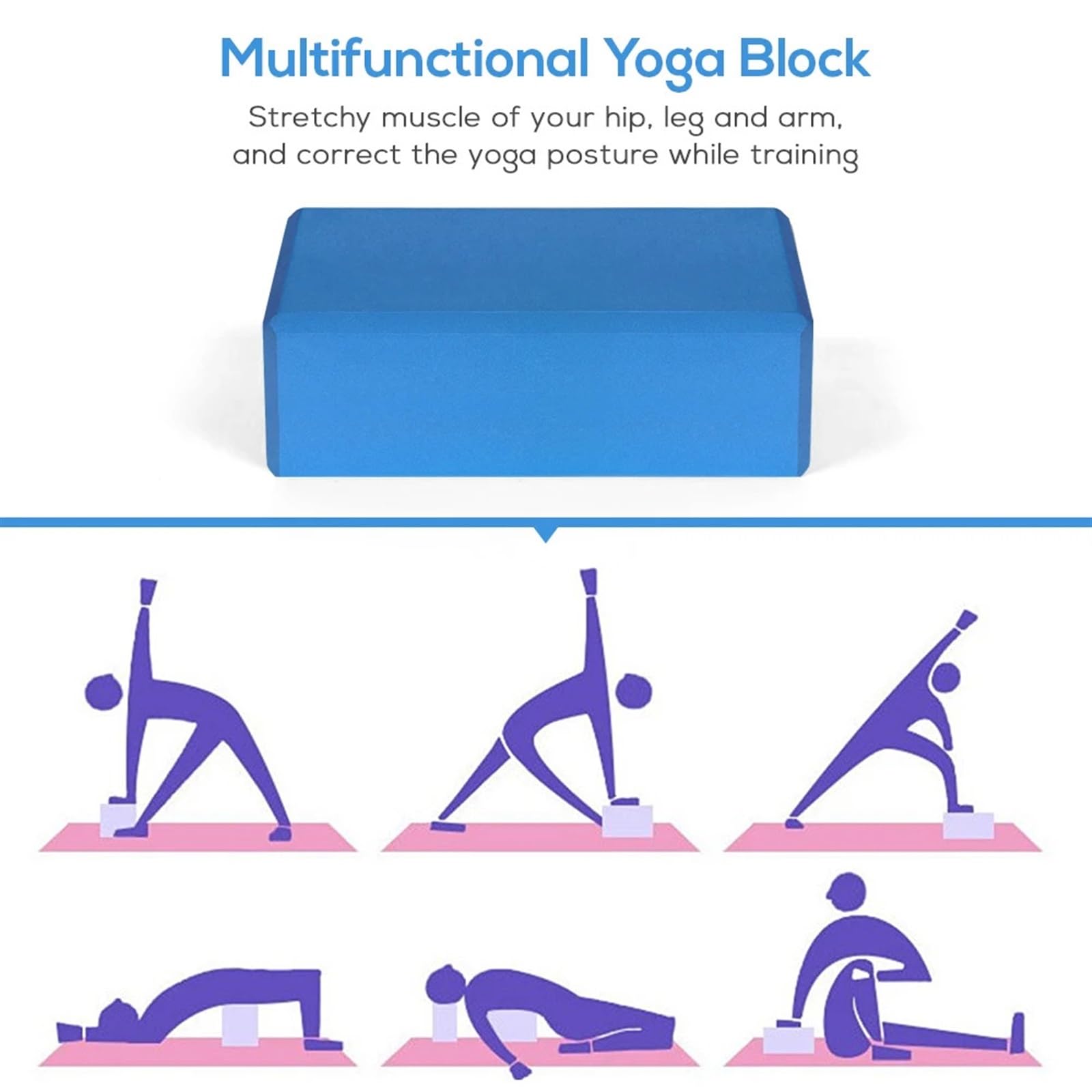 Bloque Yoga Yoga Blocks Cotton Strap Stability Set for Meditation