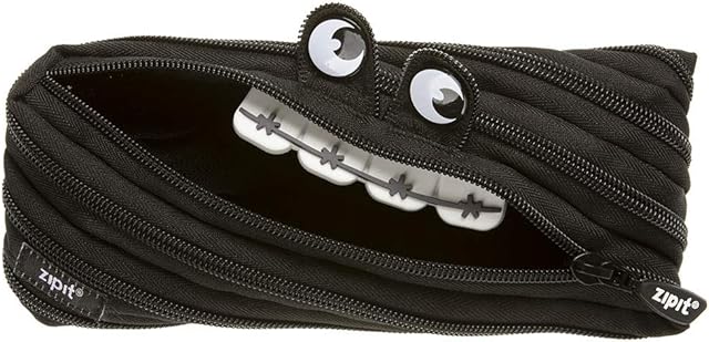 ZIPIT Gorge Monster Pencil Case, Boys Pencil Pouch, Large Capacity, Made of One Long Zipper!