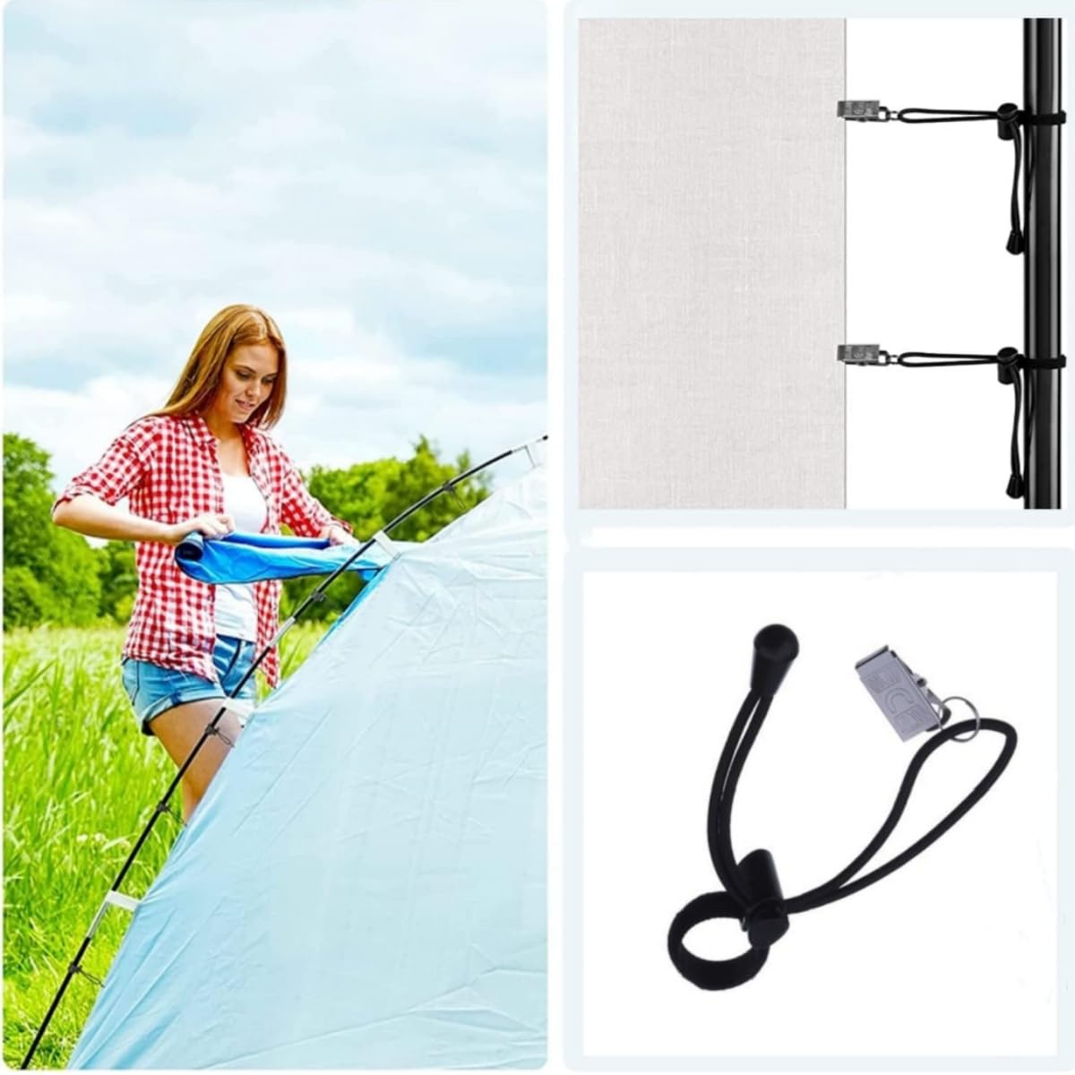 Hintergrund Klammer Clips,12 Stück Hintergrund Klammer Halter Halter,Elastischem Seil Hintergrund Clips Hintergrundhalter Fotowand Hintergrund Klammern, für Foto Video Studio