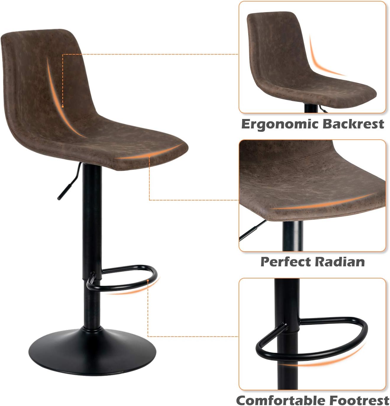Buy Scurrty Barstool Chairs Height Stools Pub Bistro Bar Counter Stools Height Bar Stools With Back